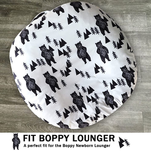 Baby Lounger Cover, Bear Newborn Lounger Cover for Boys, Snugly Fit Infant Removable Slipcover (Lounger Pillow Not