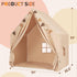 Kids Play Tent with Padded Mat & Star LED Lights, Large Indoor Play Room House Tent for Ages 4-10