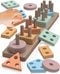Montessori Toys for 1-3 Year Old Boys & Girls, Wooden Sorting & Stacking Puzzles for Toddlers Birthday Gifts