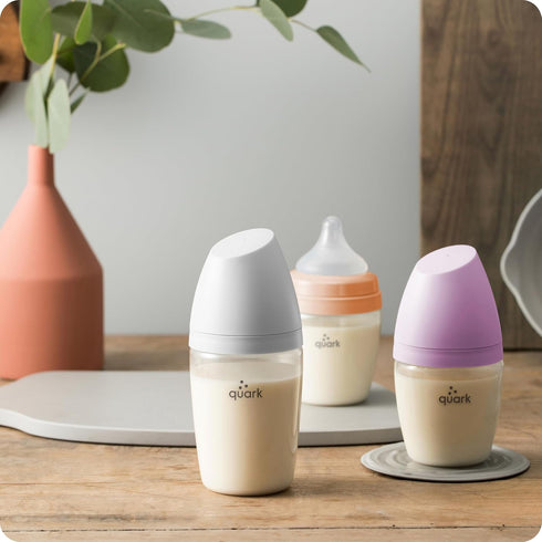 5 Oz 2 Pack BuubiBottle Mini Slow Flow Bottle for Newborn Babies by Quark - with Anti-Colic RealFeel Nipple to Simulate