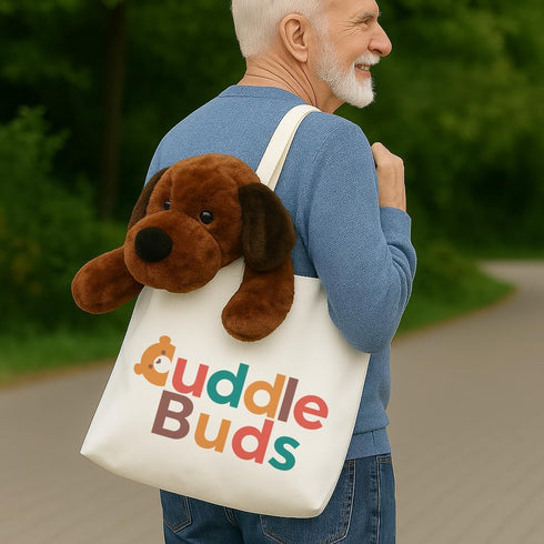 5lbs 20'' Cuddle Buds Weighted Dog Stuffed Animal for Sensory Needs, Plush Dog, Weighted Stuffed Animals for Adults