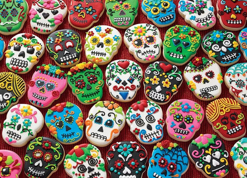 Cobble Hill 1000 Piece Puzzle - Sugar Skull Cookies with Sample Poster Included