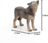 Papo Hand-Painted Figurine, Wild Animal Kingdom Howling Wolf, 50171, Collectible for Children
