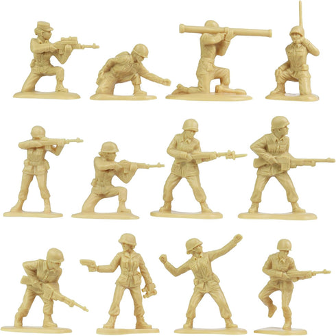 BMC Plastic Army Women - 36pc Tan Female Soldier Figures Made in USA