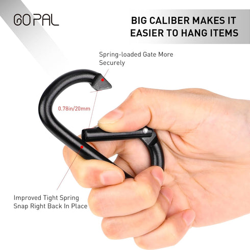 Go Pal HB1 Stroller Hooks for Hanging Bags, Universal Hooks for Stroller and Shopping Cart