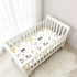 miaozhen 1 Pack 52x28 Cotton Baby Crib Sheets for Boys Girls Comfy Breathable Jungle Animal Fox Squirrel Colorful