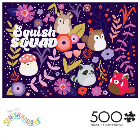 Buffalo Games - Squishmallow - Squish Squad - 500 Piece Jigsaw Puzzle for Adults Challenging Puzzle Perfect for Game Nights - Finished Puzzle Size is 21.25 x 15.00