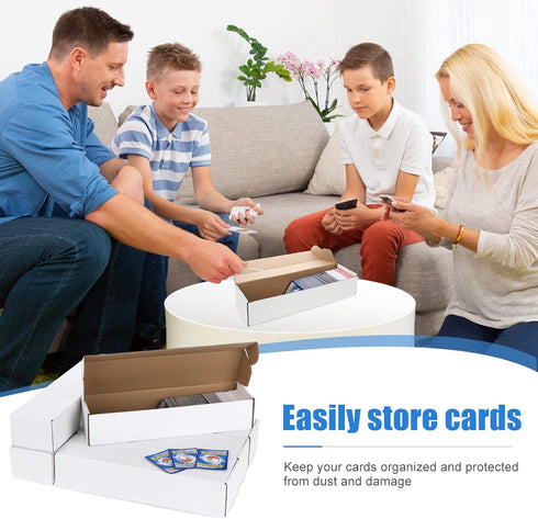 Yexiya 3 Pcs 800-Count Storage Box Card Holders for Trading Cards, Sports Card Collector Box Organizer for Gaming
