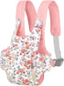 GAGAKU Baby Doll Carrier for Toddler, American Girl Bitty Baby Doll Accessories Holder, Pink Wax Flowers Stuffed Animals