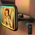 7 360 Baby Car Mirror with Light, RGB Light Rear Facing Baby Car Seat Mirror with Remote Control Rechargeable Rotation