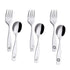 ANNOVA Kids Silverware Set, 6 Pieces Stainless Steel Flatware for Children, 3 Forks & 3 Spoons, Safari Animals Etched