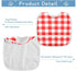 IHCVHQX 1 Pack Baby Feeding Bibs for Boys Girls Red Checkerboard Button Newborn Infant Bibs Teething Bib
