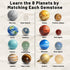 HCOREY 8-12, 8 10.9" 9" Solar System Model Kit for Kids Real Gemstone Planets Marbles, STEM Educational Space Toys