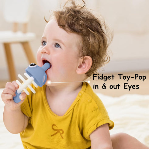 0-6 6-12 Baby Teething Toys Months, Mombella Clownfish Teething Toys Months, Baby Teether Toys with No Drop Strap