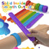 CEMECER 6 Pack Sensory Fidget Toys for Kids, Textured Silicone Slap Bracelets, Stress Relief Fidgets Toy for Anxiety