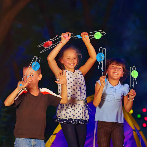 Retro Kids Light Up Gyro Wheel Set - Includes 3 10-Inch Track Twisters, Spinning and Light Combo, Ideal for Easter,