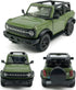 2-Door Convertible Bronco Model Car - 1/36 Scale Diecast Toy with Pull Back Doors, Black Rim