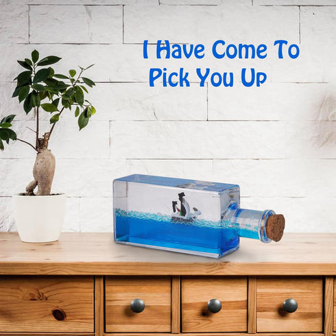 Honsheng Unsinkable Boat One Going Pirate Ship Piece Model Merry Toys in a Bottle Box Acrylic Fluid Drift Bottle Cruise
