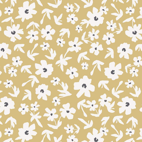 28"x 52", 1 Pack Lulujo Muslin Crib Sheets - Fitted Crib Mattress Sheets for Boys and Girls - (Yellow Wildflower)