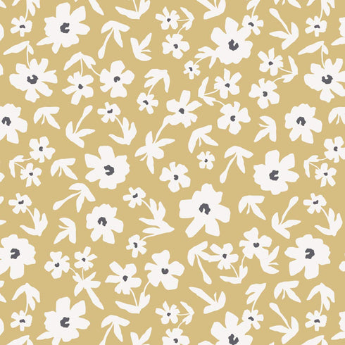 '-32"x17", 1 Pack Lulujo Muslin Change Pad Cover - Fitted Changing Pad Cover for Boys and Girls (Yellow Wildflowers)