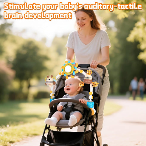 Baby Activity Stroller Arch Toys,Car Seat Toys for Adjustable Bouncer Arch Crib Bassinet Hanging Toys Mobile Clip on