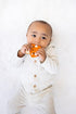 Pearhead Mushroom Silicone Baby Teether, BPA Free Teething Toy for Babies 0+ Months, Gentle Relief
