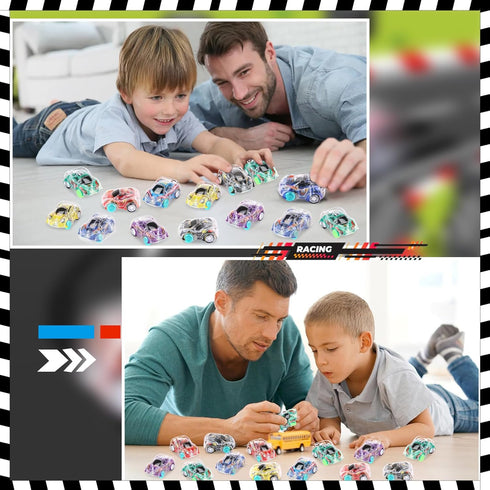 36 Pcs Mini Pull Back Cars Set for Kids Toddlers, Race Car Party Favors, Goodie Bags, Easter Egg Stuffers, Ages 3-8