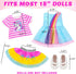 18 Inch 2 Set 18 Inch 7 ECORELF Amercian Doll Clothes, Girl Doll Clothes and Accessories for Dolls Pcs Include Dress