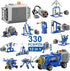 330Pcs Building Kit, 12 in 1 STEM Toys with Electric Power Motor for Kids, DIY Erector Set for Boys Girls