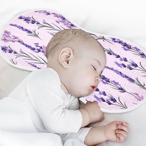 Bulletgxll Set 4, Lavender Bouquet Unisex Baby Burp Cloths of Soft Absorbent Organic Cotton Muslin Burping Cloths