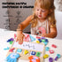 BESTAMTOY Counting 3-6, Montessori Math Board Toy - Double-Sided Finger & Number Tracing Board Number Blocks, Wooden