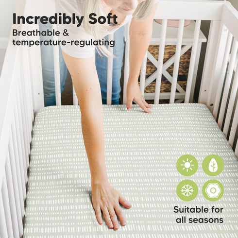Pack 2-Pack 2-Pack Pack Keababies and Play Sheets Fitted, Mini Crib Sheets and Bamboo Viscose Crib Sheets - Organic