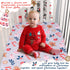 52'' 28'' Christmas Crib Sheet, Fitted Crib Sheet with Christmas Tree, Cane, Gingerbread Man, Measuring x to fit