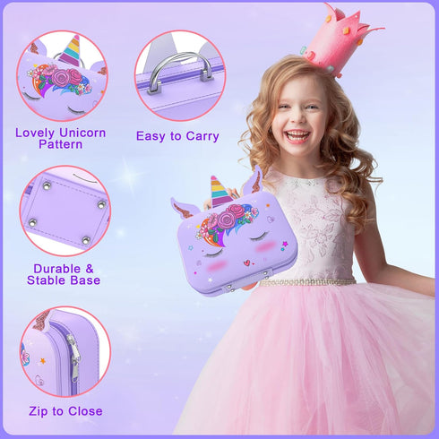 Set 3-12 Kids Nail Polish for Girls, Non-Toxic All-in-One Nail Art Kit with Nail Dryer and Peelable Nail Polish, Ideal