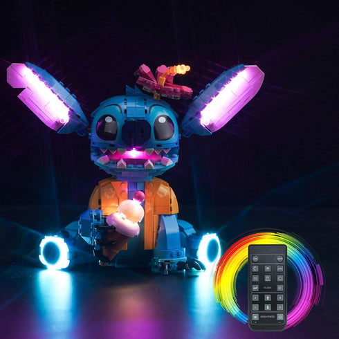 VONADO LED Light Kit for Lego Stitch 43249 Disney (No Models Only Light), Remote Control Creative Lighting Set