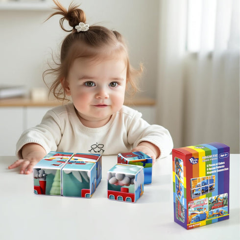 1.65 inch 3D 3-5, Pairez Toys Magnetic Tiles Building Blocks, Magnetic Cubes Toys, STEM Learning Educational Cars