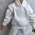 SSbeauty M 1/6 12" Custom Scale Man Oversized Hoodie + Trousers Pant Outfit for Male Action Figure Doll Clothes (White)