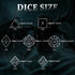 Set DND Dice, Dungeons and Dragons Metal Dice Polyhedral Role Playing Gaming HNCCESG Hollow Cthulhu Dice for Table Game