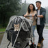 KIMILEAY Unisize Pet Stroller Rain Cover, EVA Transparent Waterproof & Windproof Cover for Snow Rain Wind, Foldable