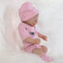 ENADOLL Reborn Baby Doll Realistic Silicone Vinyl Baby Girl 10 inch Lifelike Doll Gift Set for Ages 3+ (Close Eyes Girl)