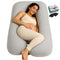 U-Shaped Pregnancy Pillow 100% Cotton Cover, Full Body Maternity Support for Belly,