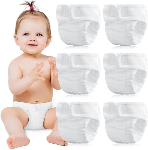 Max Shape 6 Pack Wearable Cotton Cloth Dipper Pants for Baby Girls