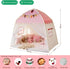 Setup 3-12 59x39x59 Kids Play Tent Indoor Teepee: Princess Castle Reading Nook with Mat Lights Carry Bag Mesh Windows