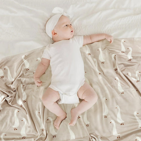 2 Pack 34 44, GRSSDER Baby Blankets Super Soft Stretchy Jersey Swaddle Blanket for Baby Boys, Double Layer Reversible