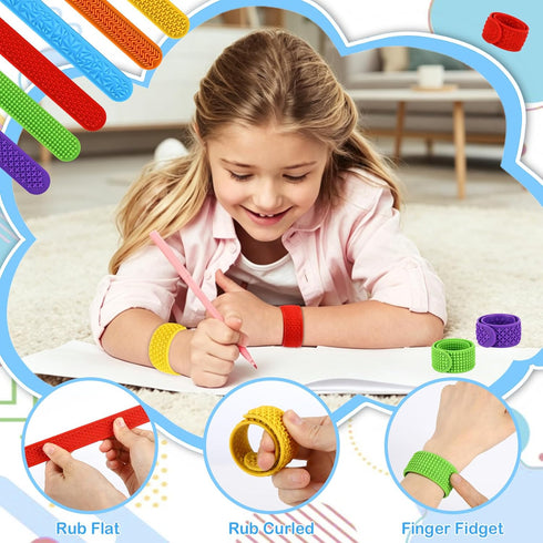 DOSEVENTOY 14Pcs Quiet Fidget Toys for Kids,Silicone SensoryToys,Worry Stones for Anxiety,Fidgets for Classroom,Easter
