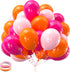 Kelfara Pink and Orange Balloons 60PCS 12 inch Orange Hot Pink Light