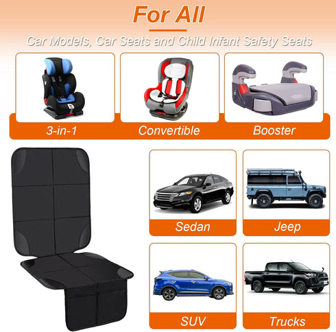 Husfunov Protector,2Pack 600D Car Seat Car Seat Cushion,with Thickest Padding and Non-Slip Backing,Waterproof Fabric