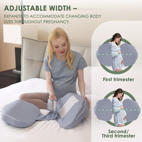6inch Chilling Home Memory Foam Pregnancy Pillow for Sleeping, Cooling Maternity Pillow for Pregnant Women, Travel