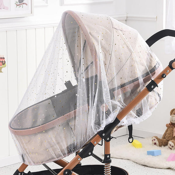 BQSAZHYJ Mosquito Net for Stroller,Baby Pram Net Portable Star Print Stroller Netting Cover