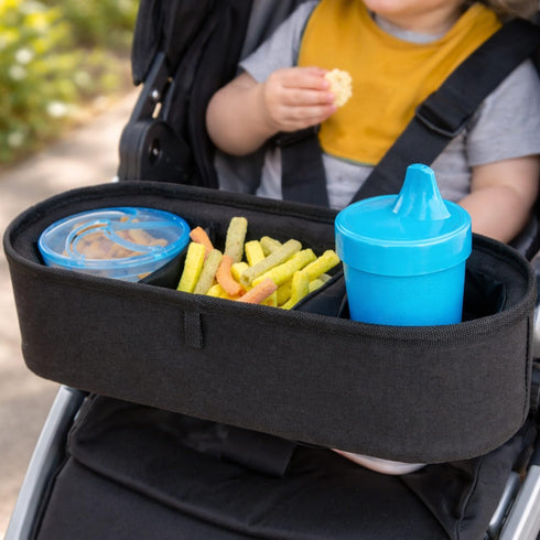 Habitat Universal Stroller Snack Tray with Insulated Cup Holder - Divided Compartment with Secure Non-Slip Straps |